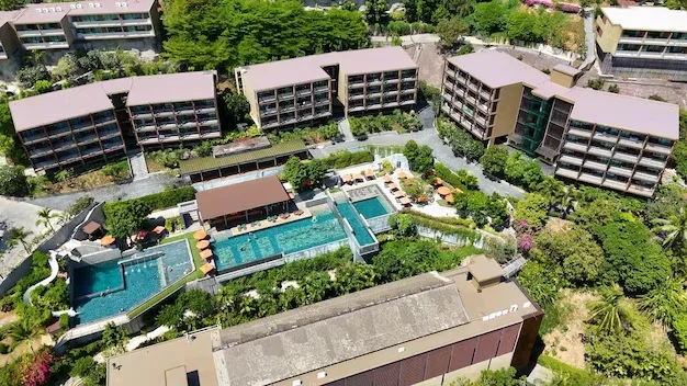 Fotografia aérea de resort