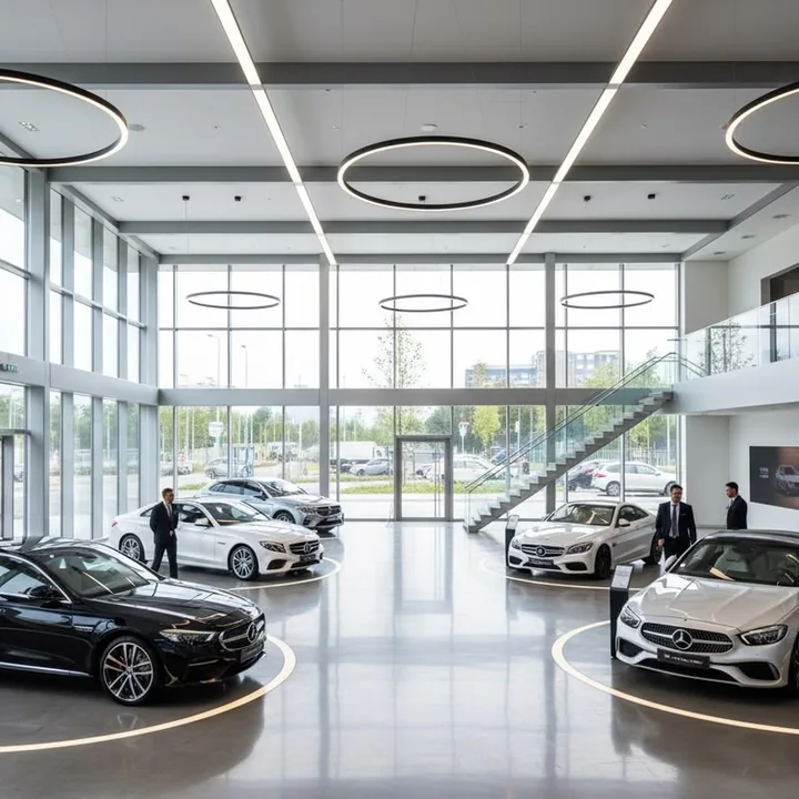 Showroom de automóveis premium